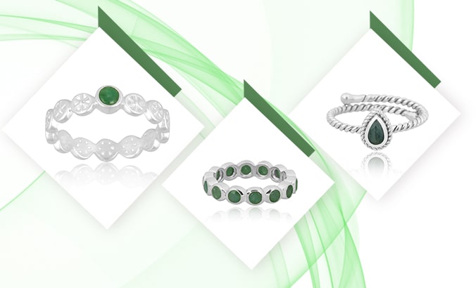 May Birthstone Emerald Rings