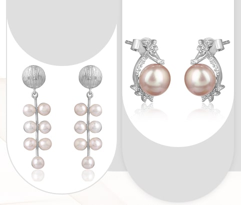 June Birthstone Pearl Earrings