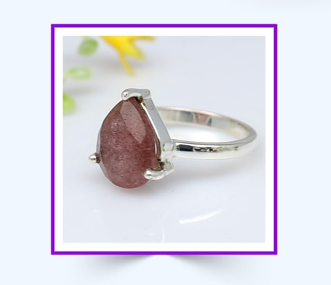 Gemstone Silver Rings for Book Lovers