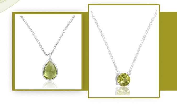 August Birthstone Necklaces